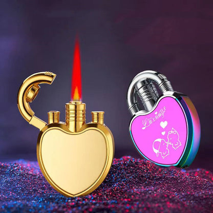 Creative Love Lighter Windproof Red Flame Gift Personality