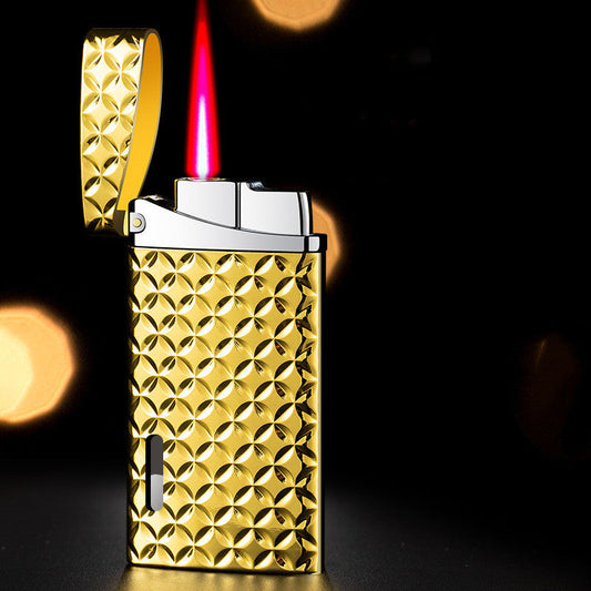 Thin Windproof Red Flame Gas Lighter