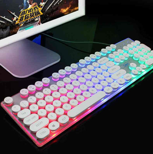Colorful Crystal Luminous Wired Keyboard Mouse Set - Artiloom Computer & Office 45.31 Colorful Crystal Luminous Wired Keyboard Mouse Set - undefined