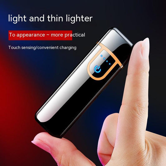 Touch USB Charging Double-sided Wind Proof Electronic Cigarette Lighter