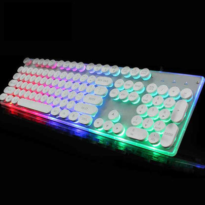Colorful Crystal Luminous Wired Keyboard Mouse Set - Artiloom Computer & Office 36.51 Colorful Crystal Luminous Wired Keyboard Mouse Set - undefined