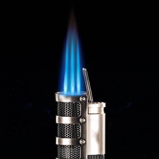 Three Fire Torch Lighter Windproof Creative Cigar Special Gas Metal