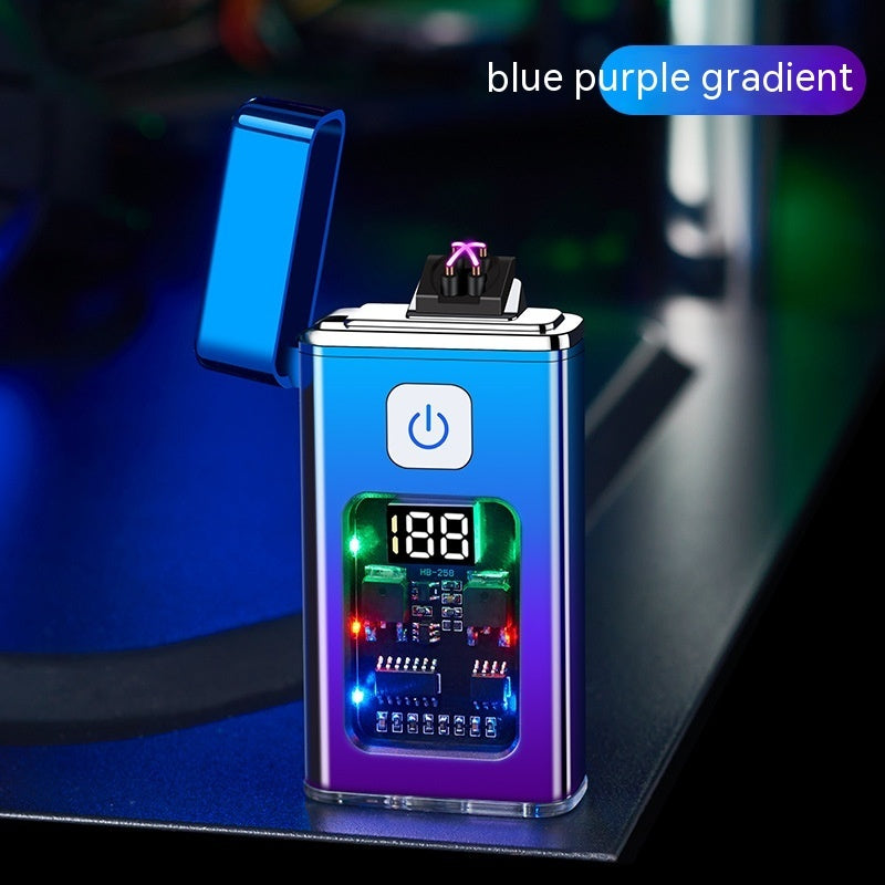 Transparent Case Electronic Pulse Digital Display Induction Lighter