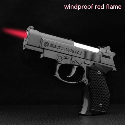 Metal Gas Lighter Windproof Red Flame